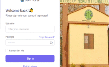 Osun State College Health Tech Ilesa School Portal Login